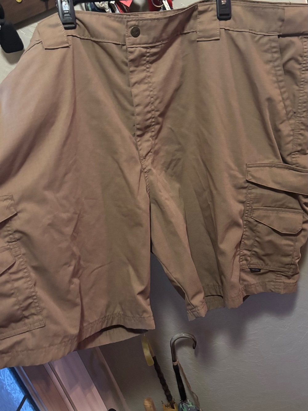 TRU-SPEC Tactical Cargo Shorts Mens Size 54 Tan Ripstop Utility Military